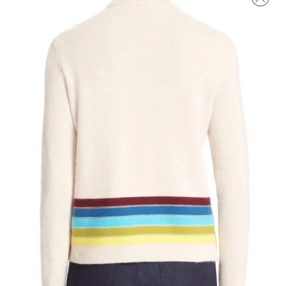 Tory Burch Stripe Cashmere Pullover Sweater
